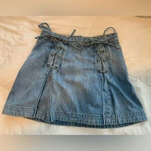 Free People Blue Denim Skirt